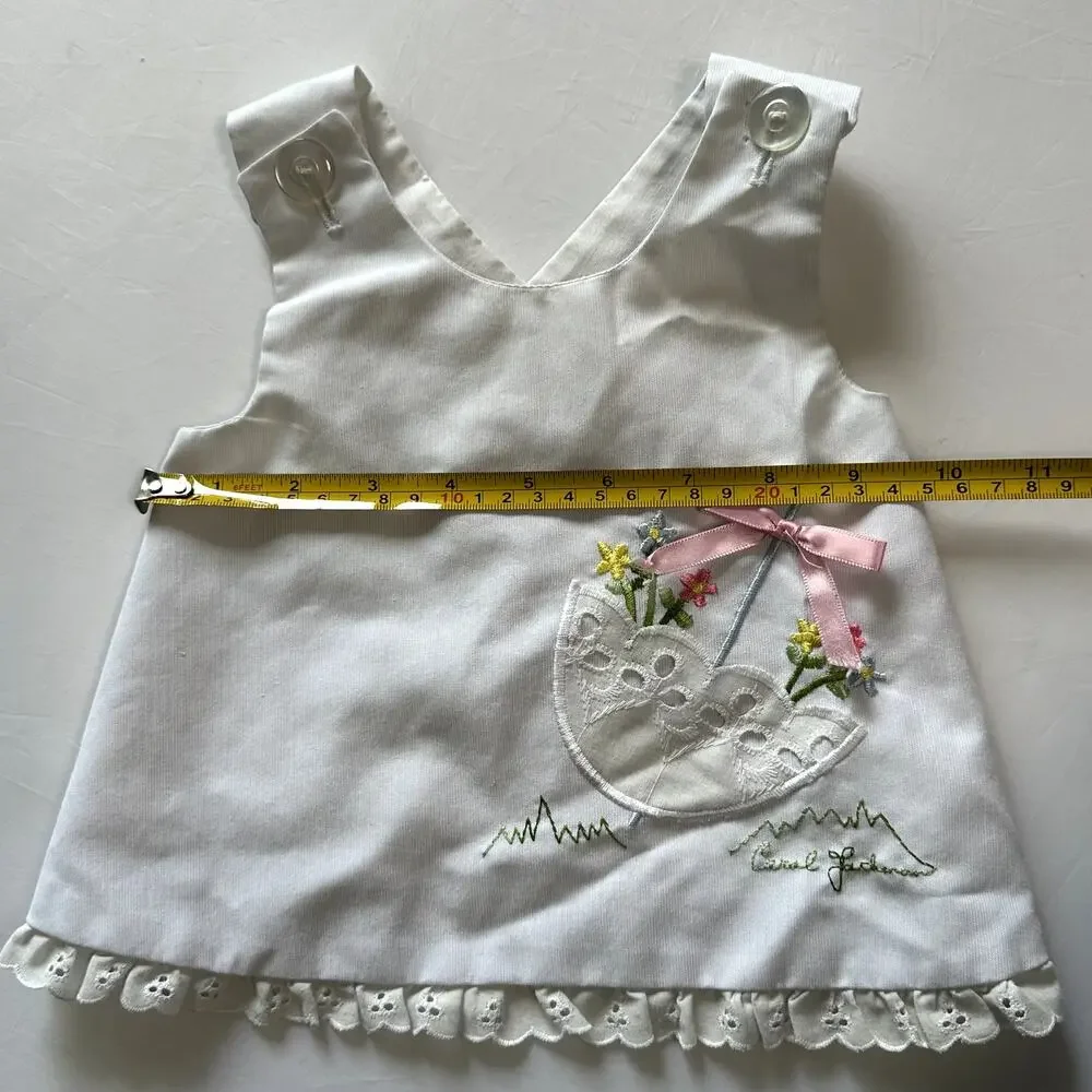 Vintage Howday Sportswear Of Miami Embroidered Pinafore Apron Dress